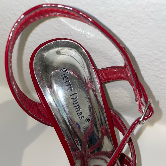 Y2K Strappy Red Pumps - 7.5 - Excellent Condition - Pierre Dumas - Picture 8 of 8
